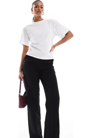 VERO MODA Tailored wide leg pant in black