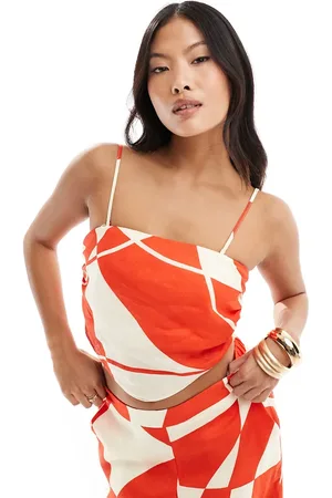 EVER NEW Bandeau scarf top in and white print - part of a set