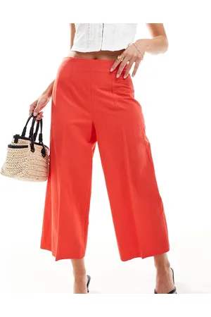 ASOS ASOS DESIGN Petite tailored linen culotte pants in