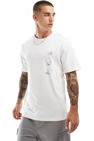 JACK & JONES Oversized skull back print t-shirt in