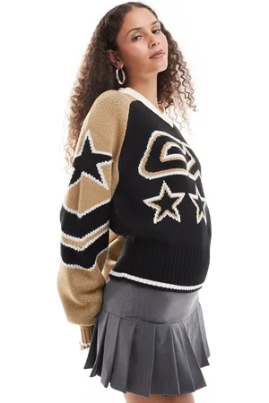 COLLUSION V-neck knit sweat in