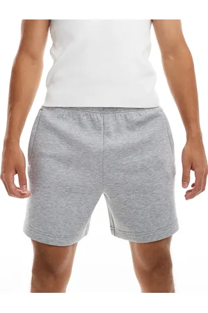 ASOS Icon 7 inch quick dry performance fleece sweatshirt fabric shorts in heather