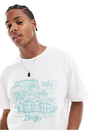 JACK & JONES Oversized T-shirt with Ibiza print in