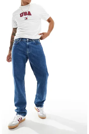Tommy Hilfiger Ethan relaxed straight jeans in mid wash