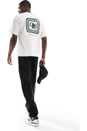 SELECTED Oversized t-shirt with grape backprint in cream