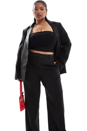 ASOS Curve straight leg tailored tux pants in - part of a set