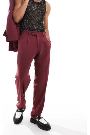 Viggo Oversized suit pants in burgundy - part of a set