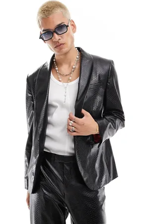 Twisted Tailor Faux leather slim suit jacket in - part of a set