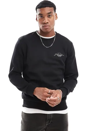 JACK & JONES Script logo crew neck sweatshirt in