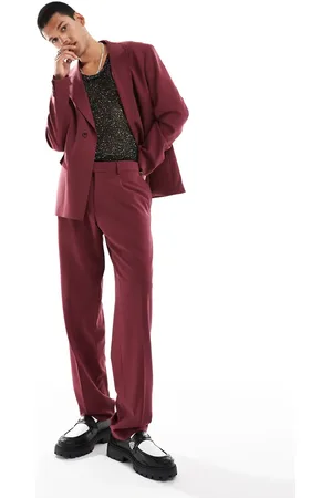 Viggo Oversized suit jacket in burgundy - part of a set