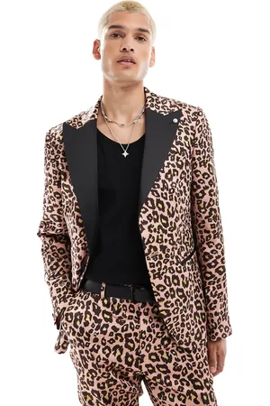 Twisted Tailor Slim suit jacket in leopard print - part of a set