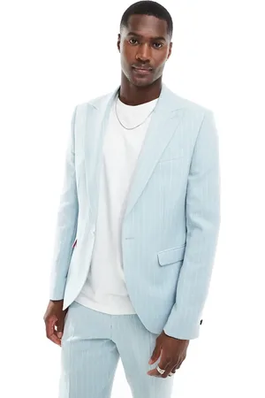 Twisted Tailor Slim suit jacket in baby pinstripe