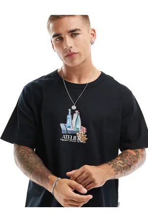 JACK & JONES Oversized t-shirt with chest print in