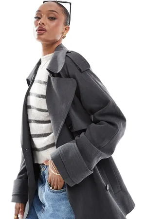 ASOS ASOS DESIGN Tall oversized tailored trench coat with belt in