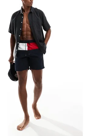 Tommy Hilfiger Core flag long drawstring swim short in