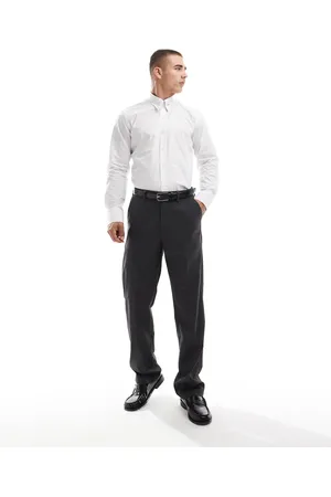 Shelby & Sons Roslin smart shirt in with collar bar detail