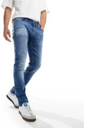 Tommy Hilfiger Scanton slim ripped jeans in mid wash