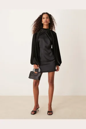 ASOS Satin & velvet mix mini dress in