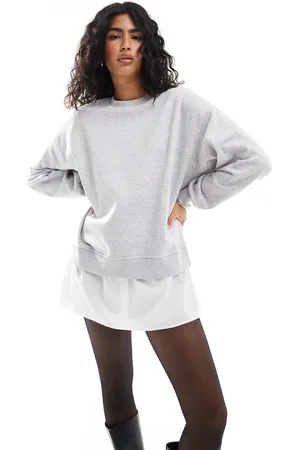 ONLY Layered sweat mini dress in light
