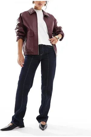 ASOS Seam front straight jeans in indigo