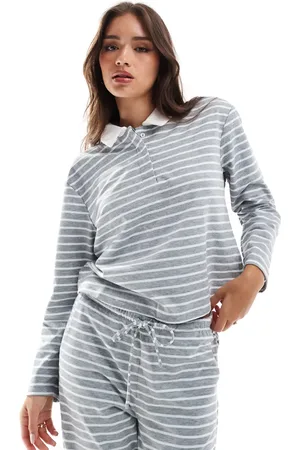 VERO MODA Jersey polo top in stripe - part of a set