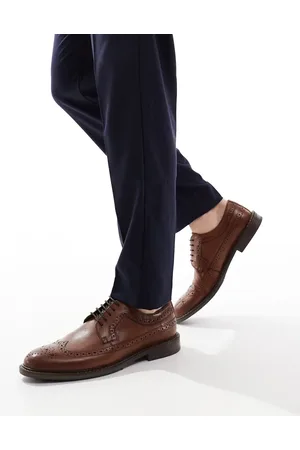 ASOS Lace-up brogue shoes in tan leather
