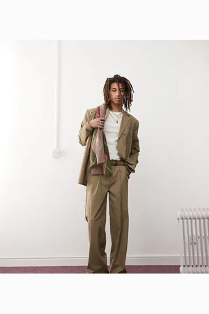 Reclaimed Frayed pants in beige