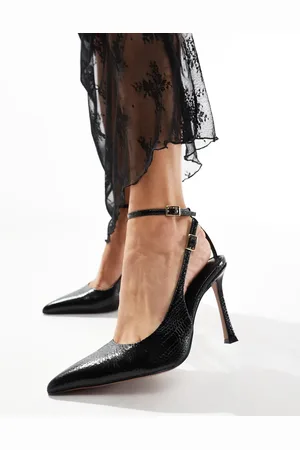 ASOS Playful slingback high heeled shoes in snake