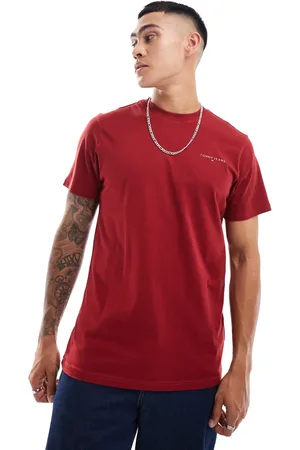 Tommy Hilfiger Small chest logo t-shirt in burgundy