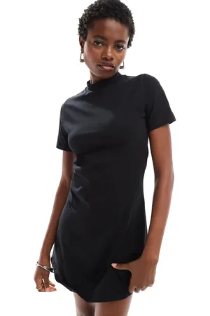 Noisy May Mock neck mini skater dress in
