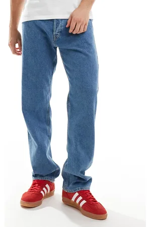 JACK & JONES Chris straight leg jeans in mid wash