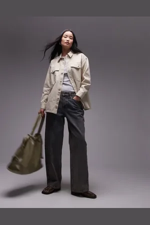 Topshop Cotton jacket in buttermilk