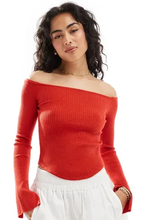 Cotton On Cotton On everfine curve hem off shoulder lightweight sweater in
