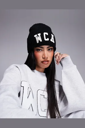 ASOS Weekend Collective beanie hat with logo in
