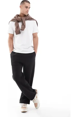 Pull&Bear Heavyweight wide leg sweatpants in