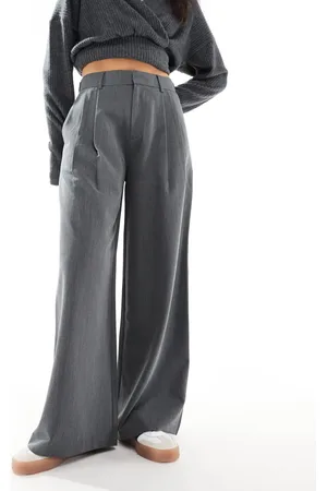 Stradivarius Wide pleat front leg pants in