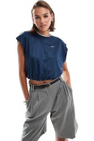 Nike NSW Collection Jacquard cropped jersey top in
