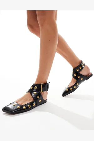 ASOS Light studded ballet flats in