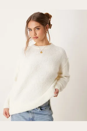 Glamorous Oversized cozy knit sweater in off