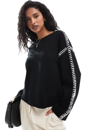 Y.A.S Contrast stitch detail sweater in