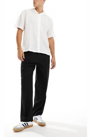 ADPT. Wide fit pants in with front pleat