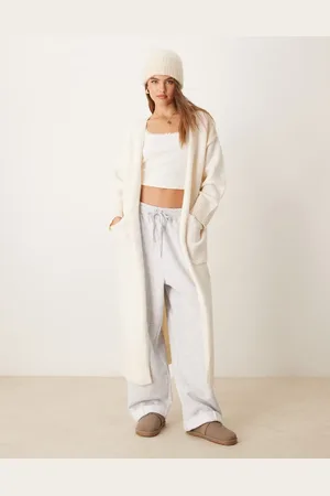 Glamorous Cozy maxi cardigan in cream knit