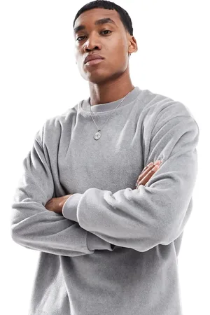 ASOS Oversized polar fleece sweatshirt in heather