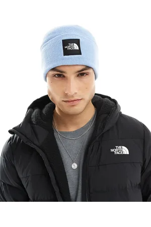 The North Face Big Box cuffed beanie in cornflower