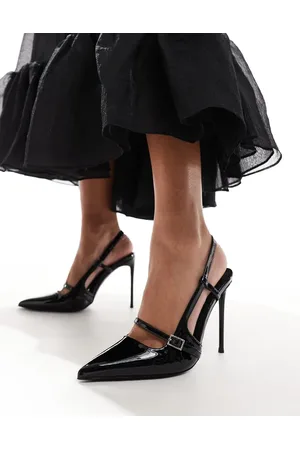 Public Desire Forget Me Not slingback pointy toe heeled shoes in patent