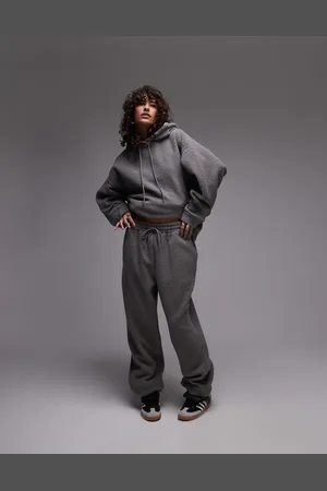 Topshop Borg cuffed sweatpants in slate - part of a set