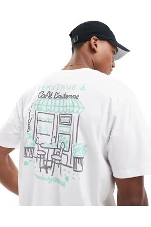 JACK & JONES Oversized T-shirt with cafe print in