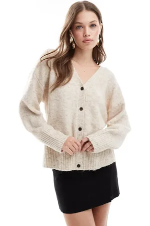 Pretty Lavish Knit cardigan in light beige