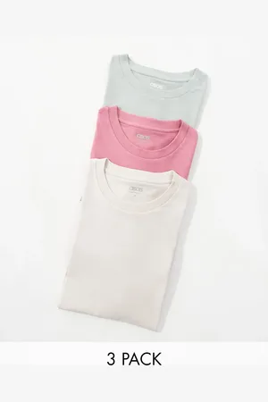 ASOS 3 pack crew neck t-shirts in multiple colors