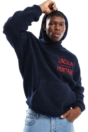 ASOS Oversized teddy hoodie with print in